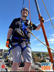 Jason getting ready to go Over The Edge